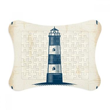 Imagem de Moldura de quebra-cabeça de navegação militar do oceano, decoração de quadro