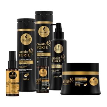 Imagem de Kit Cavalo Forte Shampoo Condicionador Máscara (300mL/g) + Tônico, Selante e Complexo
