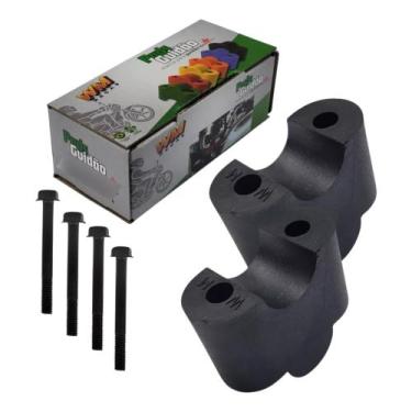Imagem de Suporte Guidão Moto Mais Alto Universal Mancal - WM Peças, Preto