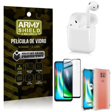 Imagem de Fone Bluetooth LY-122 Moto G9 Play + Capinha Anti Impacto + Película 3