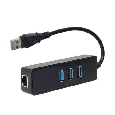 Imagem de Adaptador Hub USB 3.0 para USB e RJ-45 de Alta Velocidade - Ion Cabos