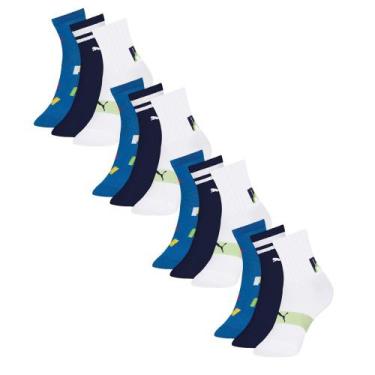 Imagem de 12 Pares De Meias Esportivo Sport Kids Infantil Unissex Modelo Para Cr