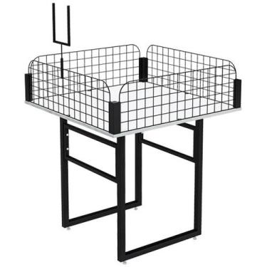 Imagem de Banca de Ofertas Para Loja Modelo Premium 80 x 80 cm Comac, Branco/Pre