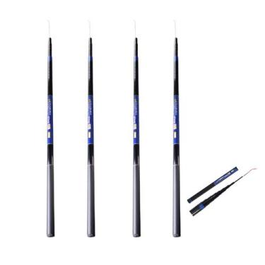 Imagem de Kit 4 Vara de Pesca Telescópica em Fibra de Vidro com Capa Protetora d