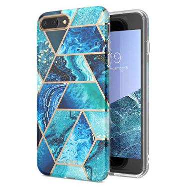 Imagem de i-Blason Cosmo Lite Capa Protetora para iPhone 8 Plus 2017 / iPhone 7 Plus 2016, Capa Capinha Protetora Traseira Fina e Elegante com Proteção da Câmera(Azul)