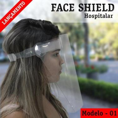 Imagem de PROTETOR FACIAL - KIT COM 5 PEÇAS - FACE SHIELD  HOSPITALAR- Máscara t