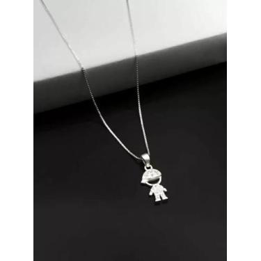 Imagem de Cordão Prata 950 Feminino Menino Cravejado Zircônias - 50cm - Tojoia18