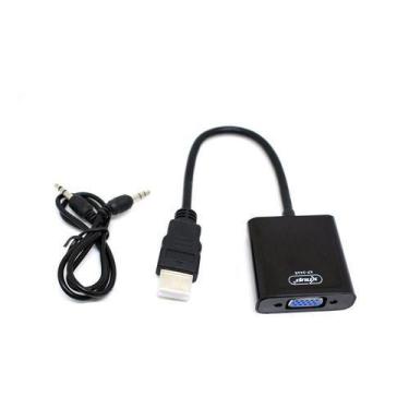 Imagem de Cabo Adaptador Conversor Hdmi Para Vga Com Saída P2 De Áudio - VIL