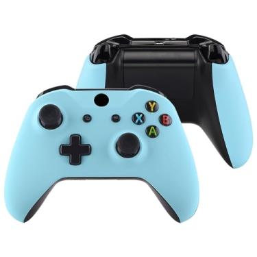 Imagem de Peças de reposição de placa frontal de revestimento superior eXtremeRate com painel de trilhos laterais para controle Microsoft Xbox One X e One S, Heaven Blue