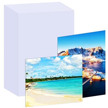 Imagem de Papel fotográfico 100 folhas, papel fotográfico brilhante premium de 10 cm x 15 cm papel fotográfico brilhante 180 g/m² brochura papel brilhante, material de escritório, banner de fotos de 1º aniversário