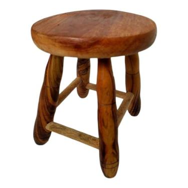 Imagem de Bancos de madeira pequenos, médios e grandes com cores nostálgicas, sem pintura Bancos baixos(BANCO 30cm)