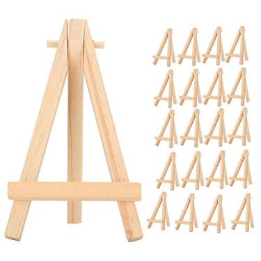 Imagem de Artware de Cavalete de Madeira de 20 Unidades, Suporte de tripé de Exibição de Madeira Mini AFrame para Adereços de Exposição de Decoração para Pintura e Exibição de Escritório,