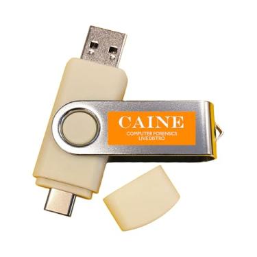 Imagem de Computador TI Digital Forense Investigative Environment Linux Live Bootable Utility para PCs – Tookit profissional de hackers policiais Caine USB USB-C compatível