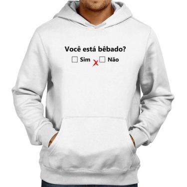 Imagem de Moletom Você está bêbado - Foca na Moda, Branco, GG