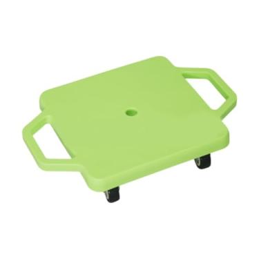 Imagem de Deevoka Sports Scooter Board com alças com rolos de scooter de rolos Sit Down para academia de atividades ao ar livre Children, Verde