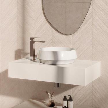 Imagem de Bancada para Banheiro em Porcelanato Alto Padrão - Portobello Linha Wh