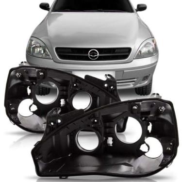 Imagem de Par carcaça farol corsa montana 2003 a 2012 - SP ACESSÓRIOS