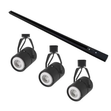 Imagem de Kit Trilho Eletrificado 1m + 3 Spots Par20 - Nordecor Preto
