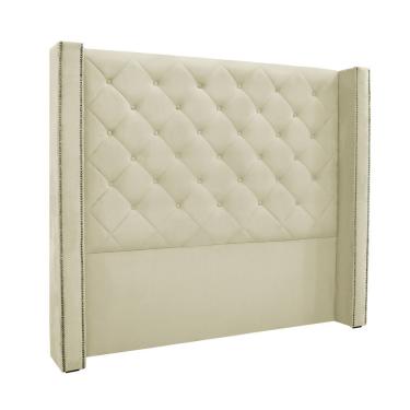 Imagem de Cabeceira e Puff Recamier Vicenza para Cama Box Solteiro 140cm Estrutura Madeira Maciça...