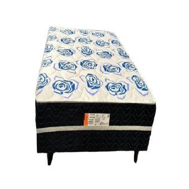 Imagem de Unibox Romance Solteiro Com Molas Bonnel 88x188x44cm Topázio Azul