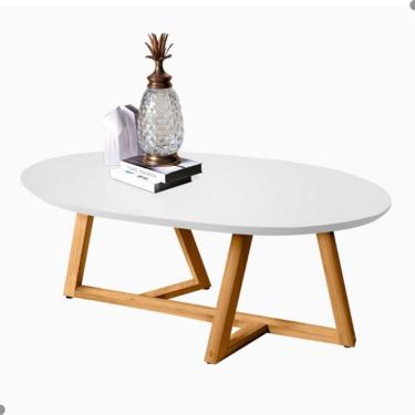 Imagem de Mesa Oval De Centro Para Sala Miami Branco