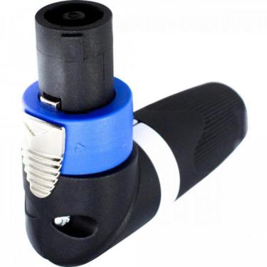 Imagem de Conector Speakon 90° 4 Polos Pgsp0005 Preto-azul Storm - Pct 10