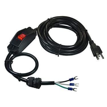 Imagem de FILSHU Cabo De Alimentação Reposição 14Awg Com 3 Fios, Extremidade Aberta Terminal Tipo U, Interruptor Liga/Desliga 3,6 M, Para Aparelhos Ca Universais E Ferramentas Elétricas, 1875 W