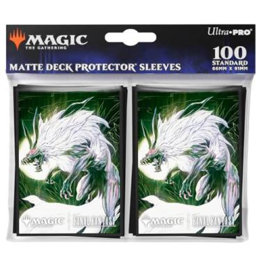 Imagem de Ultra PRO - Final Fantasy x Universes Beyond Summon Fenrir 100ct Deck Protector Sleeves for Magic: The Gathering | Trading Card Accessories, Collectible Card Game Gear, Final Fantasy Collectibles
