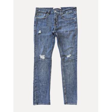 Imagem de Calça Calvin Klein Jeans Masculina Stretch Destroyed Light Brown Tag A