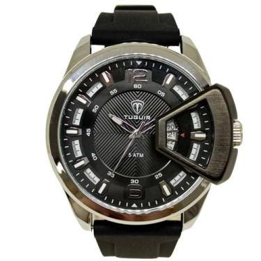 Imagem de Relógio Masculino Tuguir Analógico 2397 Prata E Preto