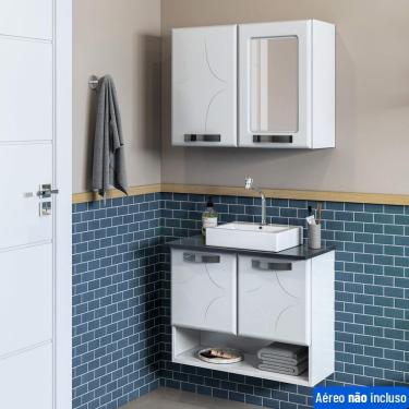 Imagem de Balcão Gabinete Para Banheiro Em Aço Rubi 2 Portas Telasul