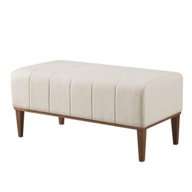 Imagem de Recamier Calçadeira 90cm Domênico - Due Decor, Linho Prime Cru