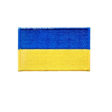Imagem de Ruoming Ruoming 1 PÇ Bandeira Nacional 1 Emblema de Passar a Ferro, 8 x 5 cm, Adesivos Bordados para Roupas, Bolsas (Ucrânia)