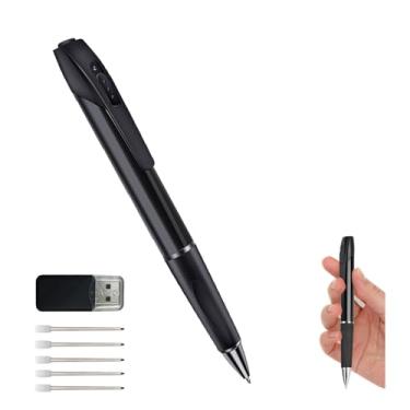 Imagem de KDNRHE Caneta escondida para câmera espiã, câmera de babá, câmera de segurança portátil com gravação em loop, sem WiFi, cartão SD de até 32 GB (não incluído)