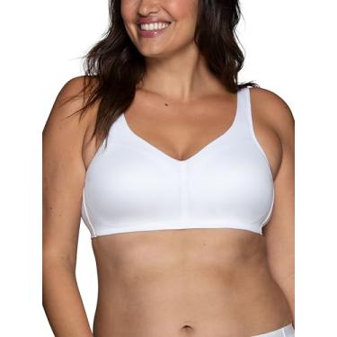 Imagem de Vanity Fair Sutiã feminino sem fio Beyond Comfort elegante e suave de tamanho simples, Alças conversíveis - branco, P