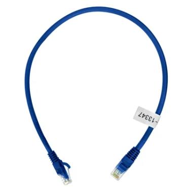 Imagem de Cabo de Rede Cat6 100% Cobre 0,5m Homologado Anatel Azul