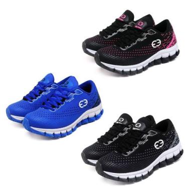 Imagem de Kit 3 Tênis Infantil Feminino Evoltenn Impacto Preto, Preto, 26