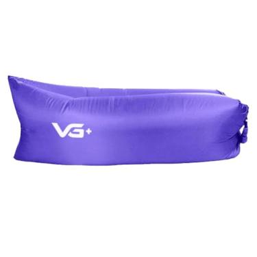 Imagem de Sofá de Ar Inflável Puff Air Bag Espreguiçadeira para Camping Praia e Eventos VG+ Roxo