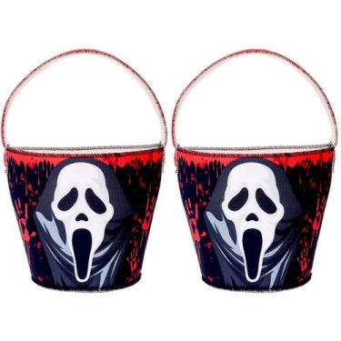 Imagem de 2 Bolsas Sacola Estampada Halloween Doces e Enfeite Pânico - Toy Maste