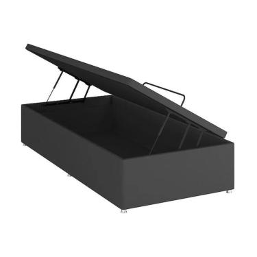 Imagem de Base Baú Phy Camurça Cinza Solteiro (88x188x39) - Ortobom