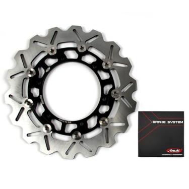 Imagem de Rotor de disco de freio dianteiro Arashi para Yamaha WR250X 2008, XJ600S DIVERSION 1998-2003, XV950 2014-2015, SCR950 2017-2018, XVS1300 CUSTOM 2014-2016, XV116, XV1300 900 ROM ADLINER 2006, preto
