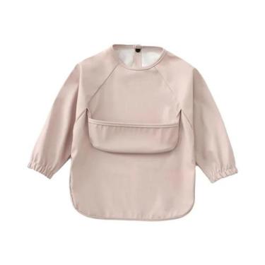 Imagem de Babador Impermeável E De Fácil Limpeza Para Crianças Com Mangas Longas