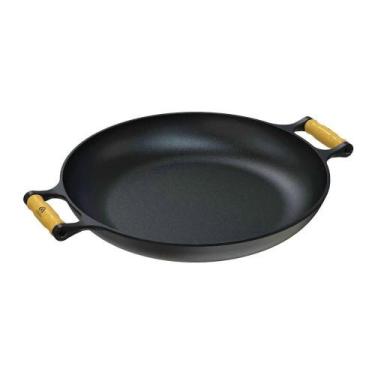 Imagem de Frigideira Paella Ferro Fundido Alça Madeira Sem Tampa 40cm - LIBANEZA