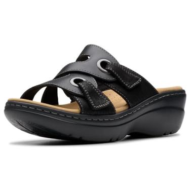 Imagem de Clarks Sandália feminina Merliah 2 Cove com salto, Couro preto, 36