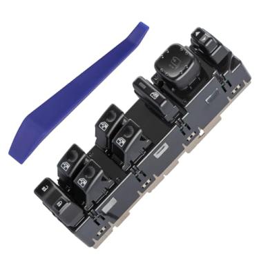 Imagem de AiYiGu Controle Master Power Window Switch com espelho dobrável adequado para Chevy Silverado Avalanche Suburban Tahoe 2003-2006, GMC Sierra Yukon, Cadillac Escalade, substitui 15883319, 15883320