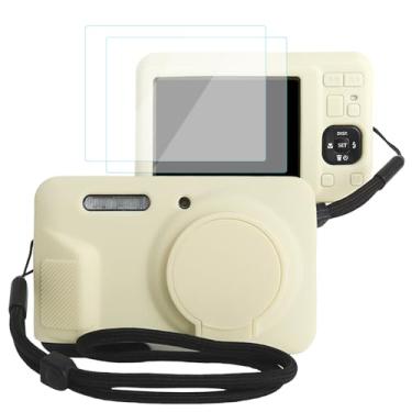 Imagem de VOVMOEYA Capa de câmera para Kodak PIXPRO FZ55 com 2 protetores de tela e 1 alça de mão, silicone, leve e protetora macia