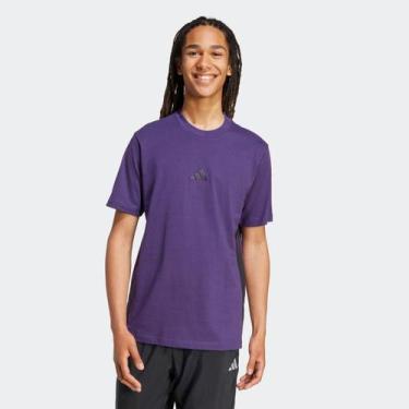Imagem de Camiseta Adidas 3 Listras Stretch Masculina, Roxo, P