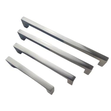 Imagem de CXYFQUUK Puxadores de liga de alumínio para puxadores de gaveta de porta de móveis, armários de cozinha, puxadores de armário, puxadores de cômoda, 2 peças (128 mm)