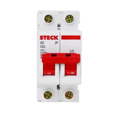 Imagem de Disjuntor Bipolar 63A Curva C 3KA Steck - Steck 