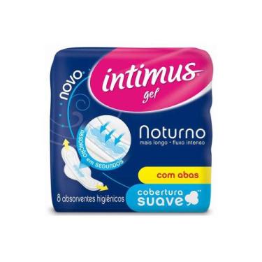 Imagem de Absorvente intimus gel noturno suave com abas - 8 unidades - Kimberly-